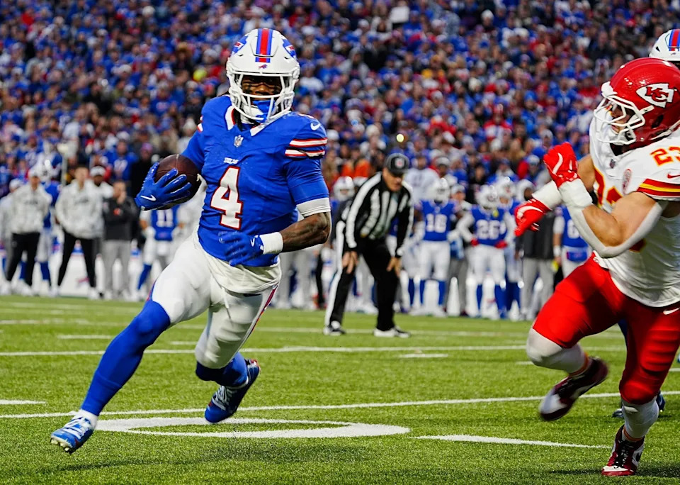 Bills running back James Cook has rushed for seven touchdowns in his last six games.