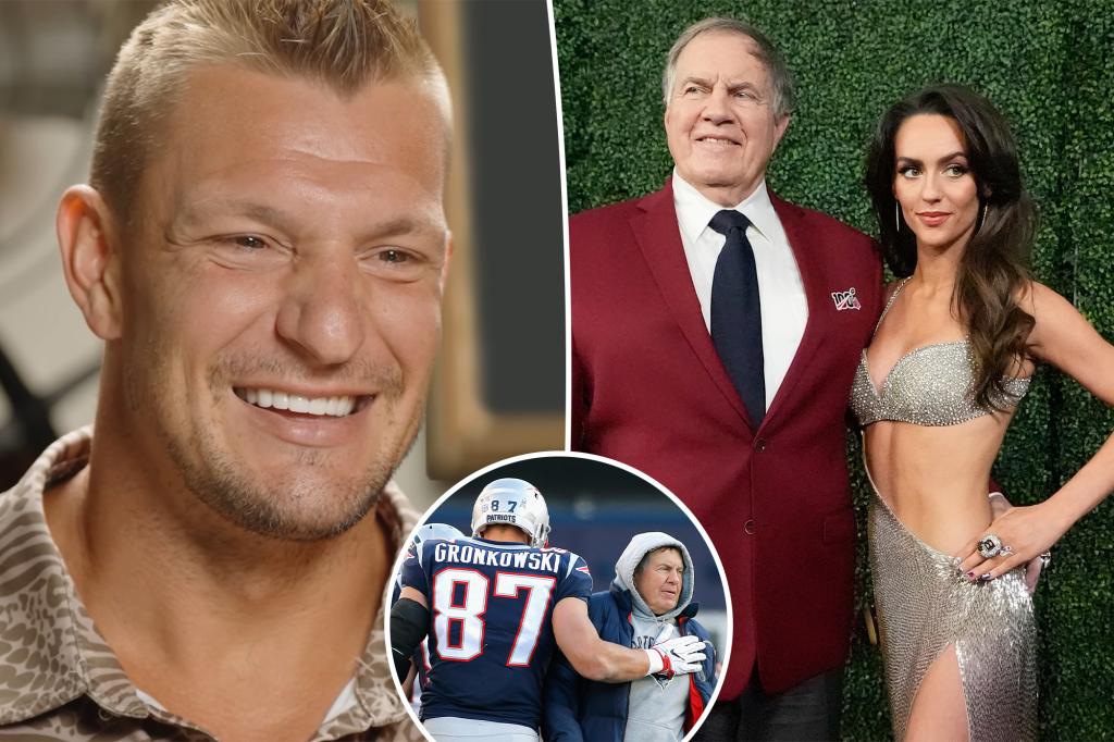 Rob Gronkowski bursts out laughing at joke about Bill Belichick's girlfriend Jordon Hudson