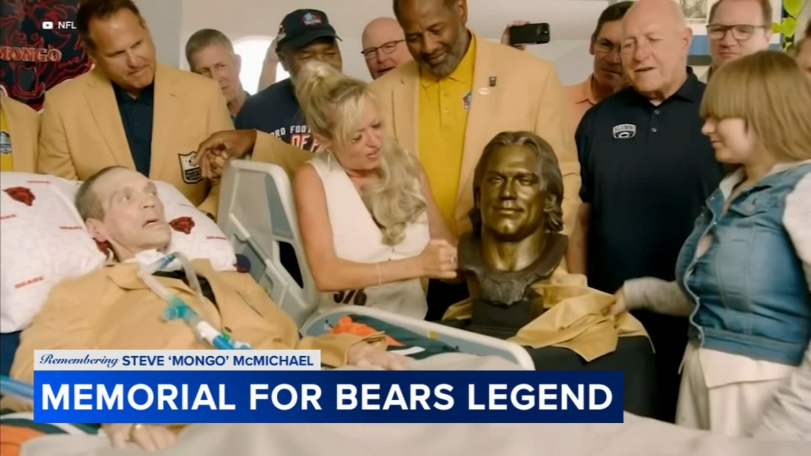 Memorial service held for late Chicago Bears legend Steve 'Mongo' McMichael, Hall of Famer died last month after battle with ALS