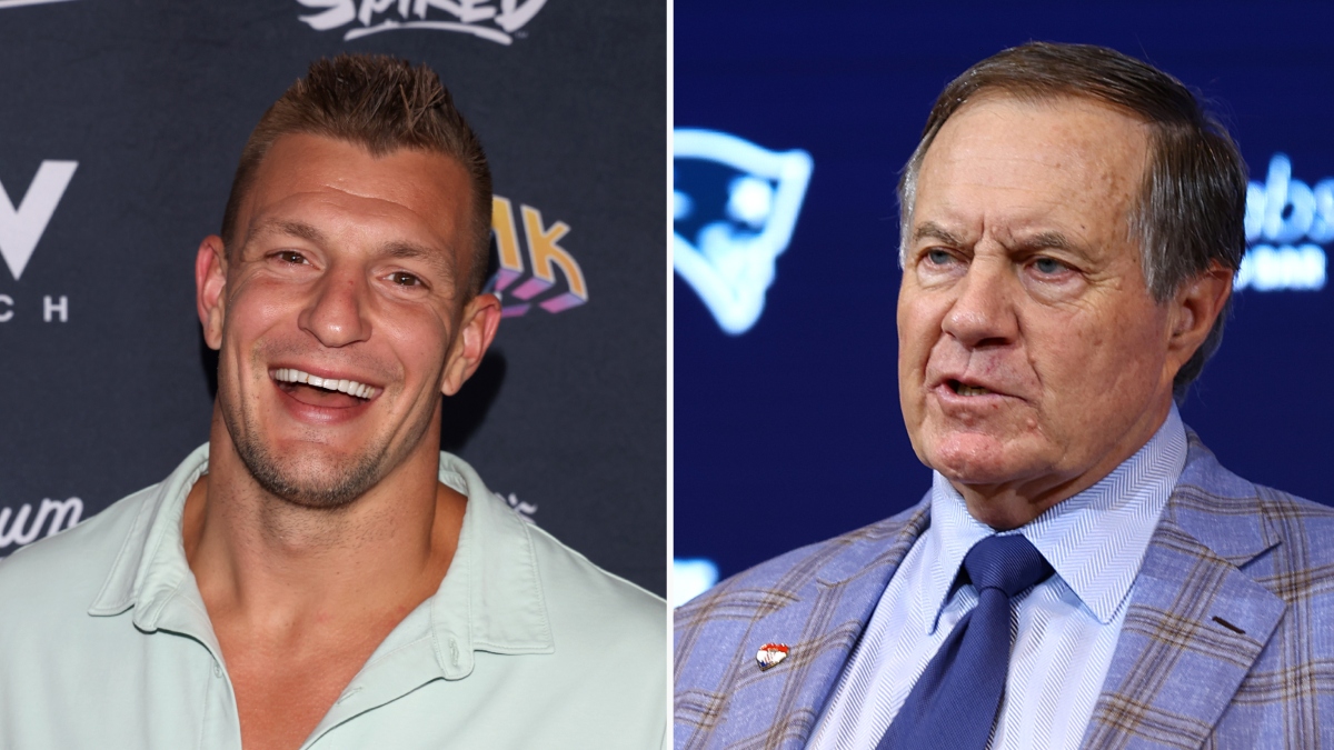 Rob Gronkowski Shocks Fox Upfront With Joke About Bill Belichick's Girlfriend