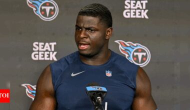 Oluwafemi Oladejo says he feels good being an edge rusher at Tennessee Titans, but he's not satisfied | NFL News