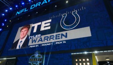 PFF lists rookie tight end Tyler Warren as Colts ‘one impact offseason acquisition’