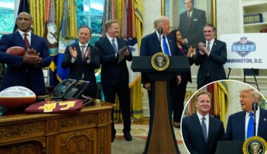 President Trump, Roger Goodell announce Washington, D.C. as 2027 NFL Draft host