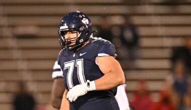 Valentin Senn is a big, long offensive tackle from UConn