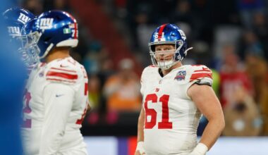PFF names John Michael Schmitz as New York Giants’ breakout candidate