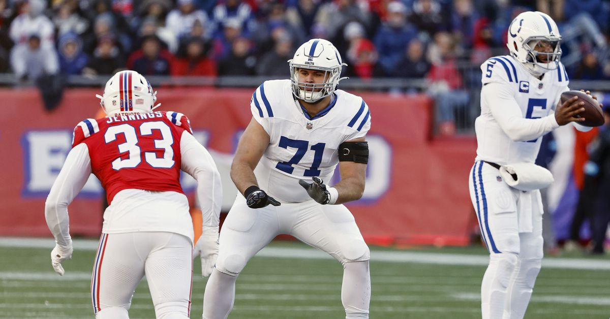 Colts OL Coach Tony Sparano Jr. says the plan is for second-year OL Matt Goncalves to start at RG
