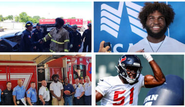 How Texans’ Will Anderson Jr. builds ‘legacy’ in Houston, holds driving safety demonstration with HFD, USAA