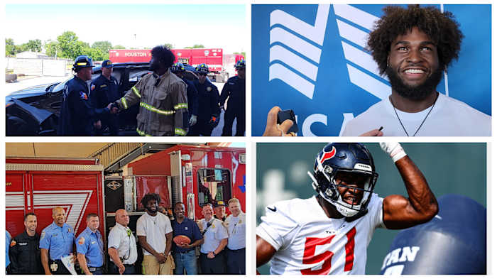 How Texans’ Will Anderson Jr. builds ‘legacy’ in Houston, holds driving safety demonstration with HFD, USAA