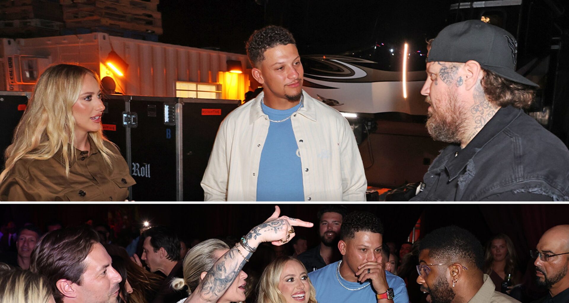 Patrick and Brittany Mahomes Party with Tom Brady and Jelly Roll in Miami