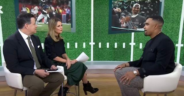 TODAY/YouTube Carson Daly and Savannah Guthrie interview Jalen Hurts on 'Today'