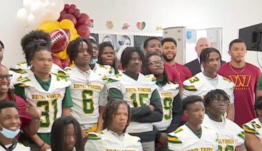 Commanders rookies visit Digital Pioneers Academy football team – NBC4 Washington