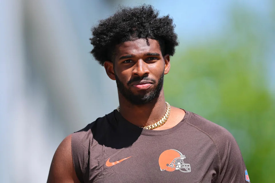 BEREA, OHIO - MAY 09: Shedeur Sanders #12 of the Cleveland Browns walks off the field after rookie minicamp at CrossCountry Mortgage Campus on May 09, 2025 in Berea, Ohio. (Photo by Aaron M. Sprecher/Getty Images)Aaron M. Sprecher/Getty Images