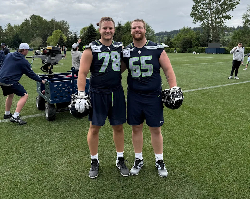 Former Byron and University of Iowa offensive lineman Tyler Elsbury was invited to, and participated in, the Seattle Seahawks rookie minicamp from May 1-3, 2025.