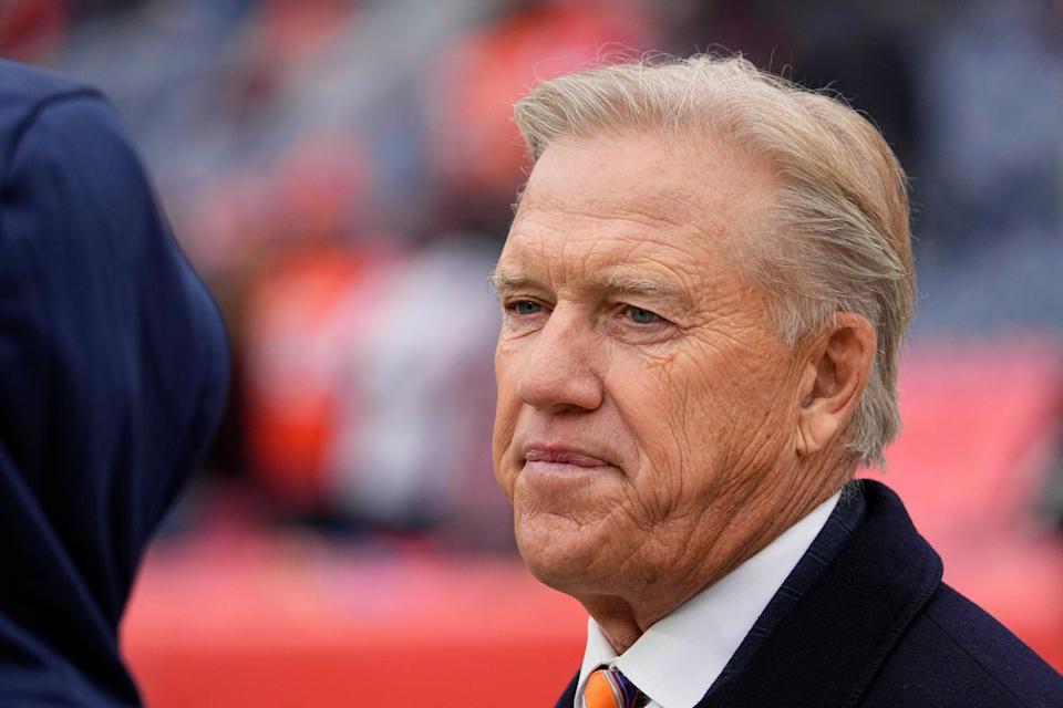 John Elway, Denver Broncos president of football operations, acknowledged the death of his longtime agent and friend Jeff Sperbeck on Thursday, May 1, 2025. (Copyright 2021 The Associated Press. All rights reserved.)