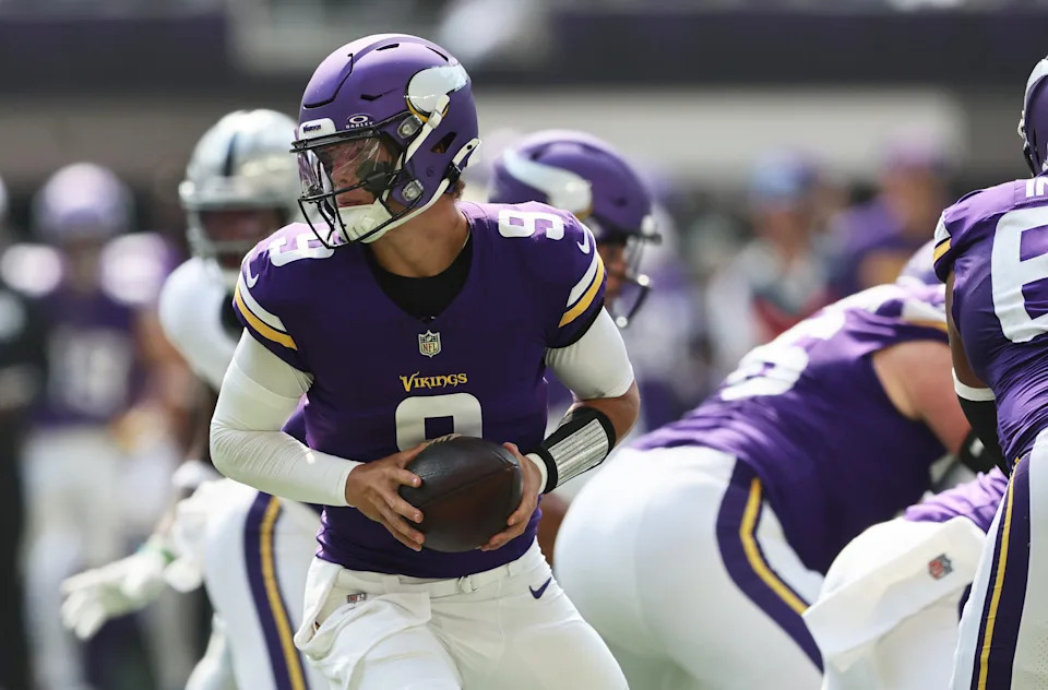J.J. McCarthy should get playing time in the preseason as he takes over as the Minnesota Vikings' starting quarterback. (Photo by Adam Bettcher/Getty Images)