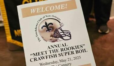 Touchdown Club of New Orleans hosts 51st annual Saints “Rookie Super Boil”