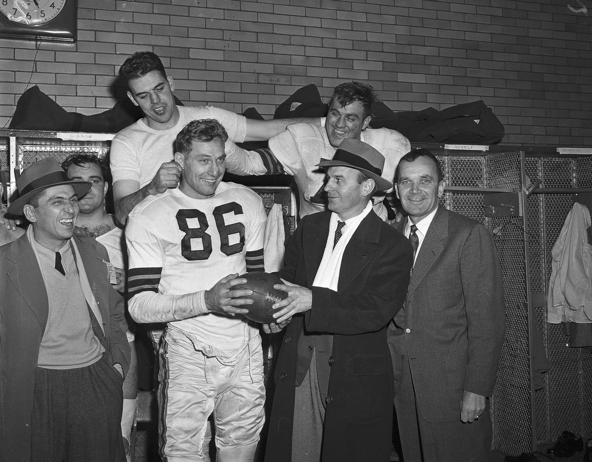 Otto Graham and Teammates After Victory