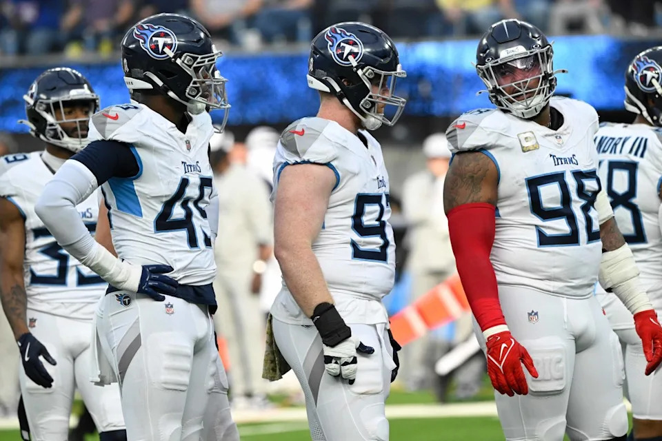 Tennessee Titans DL James Lynch (97).Robert Hanashiro-Imagn Images
