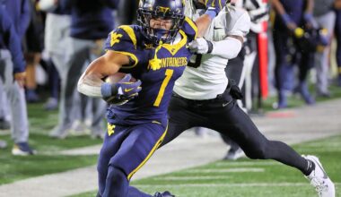 Jaheim White among the top college football running backs in 2025 in terms of yardage after contact | West Virginia University Sports