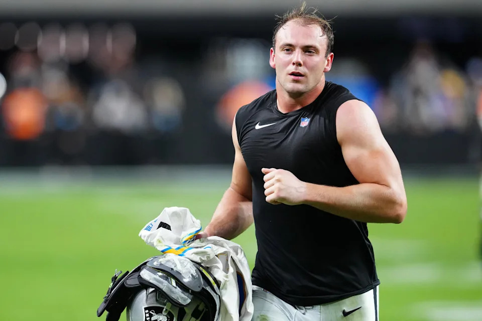 Las Vegas Raiders TE Brock Bowers.Stephen R. Sylvanie-Imagn Images