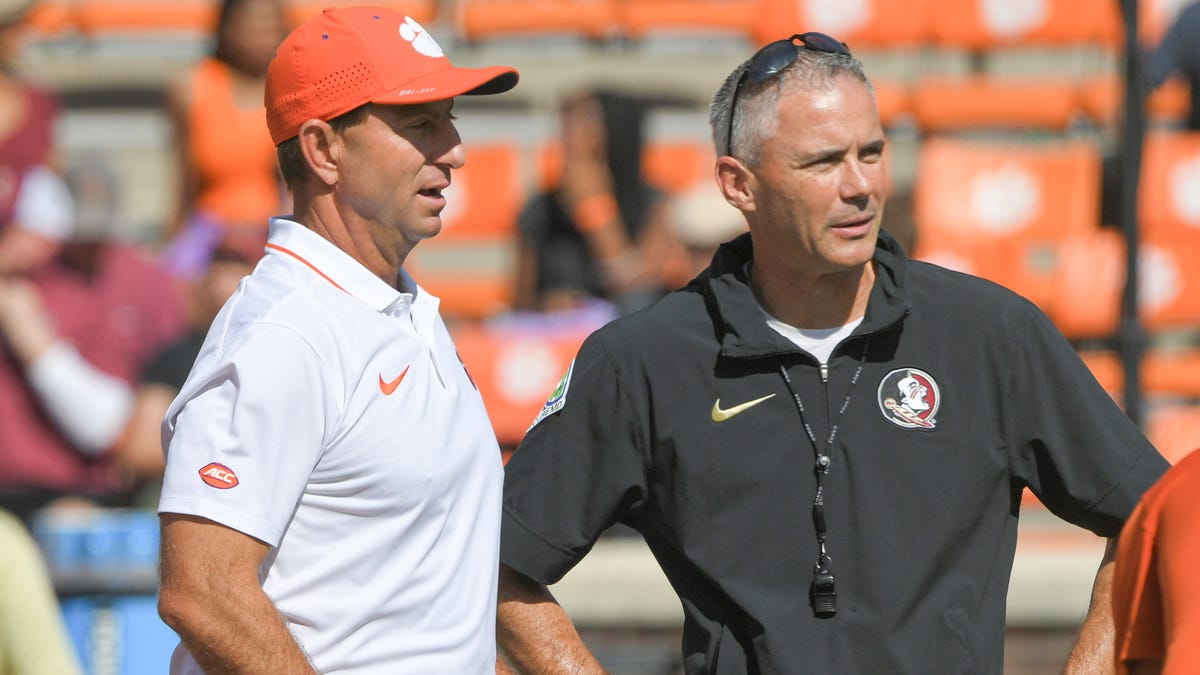 Dabo Swinney tops, Mike Norvell dips