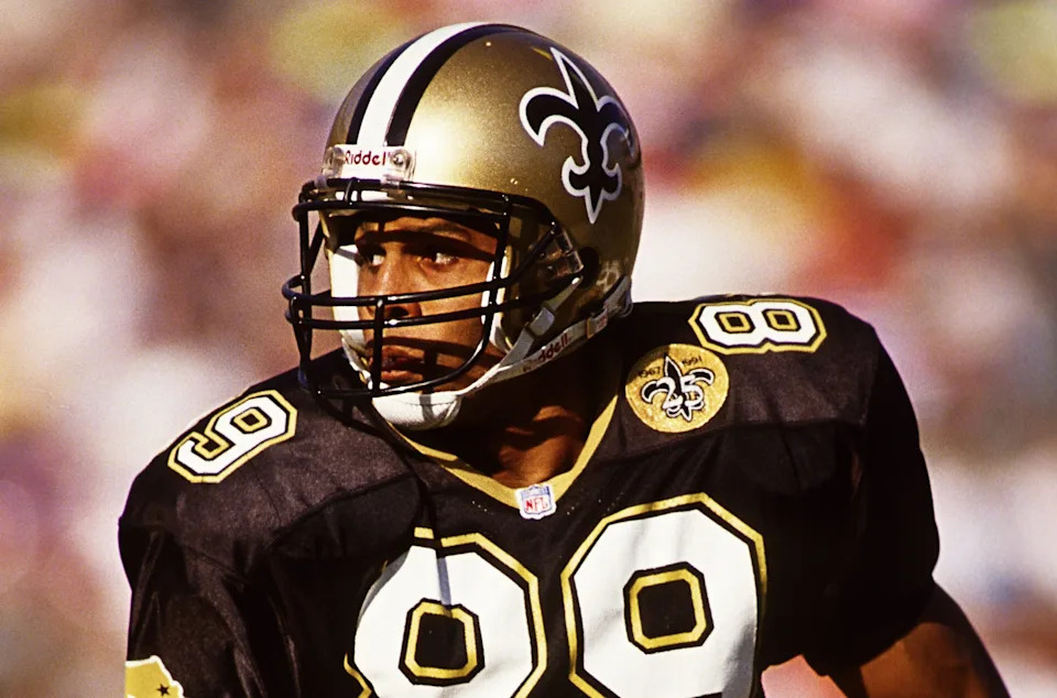 Nov 17, 1991; San Diego, CA, USA; FILE PHOTO; New Orleans Saints receiver Quinn Early (89) in action against the San Diego Chargers at Jack Murphy Stadium. Mandatory Credit: Peter Brouillet-USA TODAY NETWORK