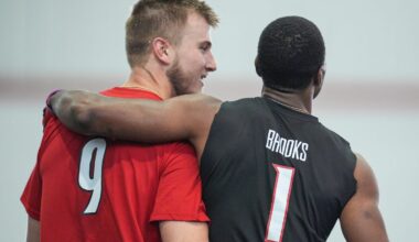 Rookie Saints QB Tyler Shough works out with Juwan Johnson, Bub Means