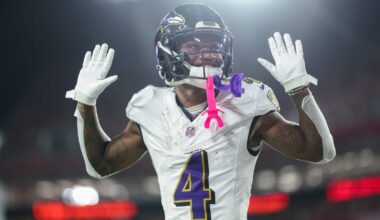 PFF ranks Zay Flowers at No. 25 in a ranking of top NFL wide receivers