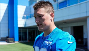 Detroit Lions TE Caden Prieskorn has a far more famous wife