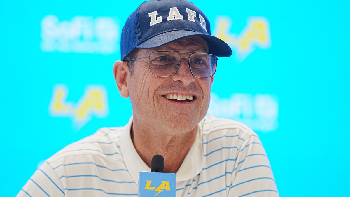 Jim Harbaugh 'mining for gold' as Chargers rookie minicamp starts