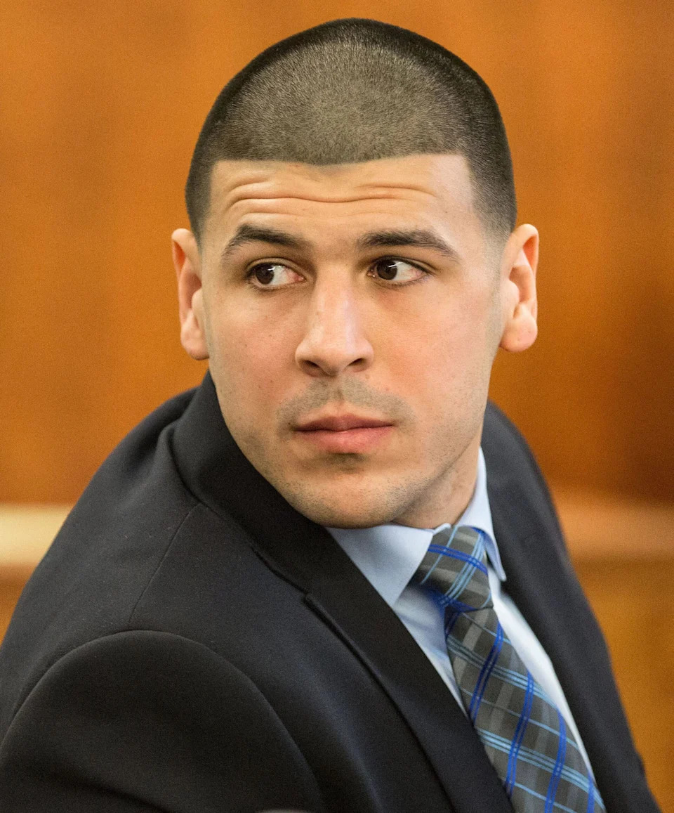 Aaron Hernandez in court.