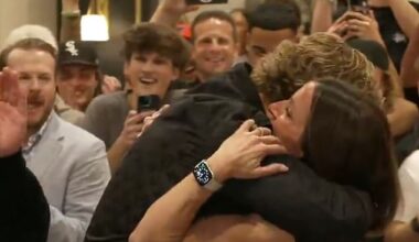 Jaxson Dart's mom Kara has gone viral during the first round of the NFL Draft on Thursday