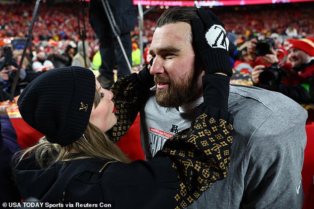 The mystery behind Travis Kelce's luscious locks has been revealed by his longtime barber