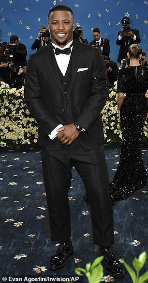 The Eagles star wore a black tux