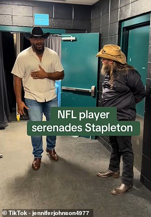 Chris Stapleton was in awe of Jordan Mailata's incredible voice