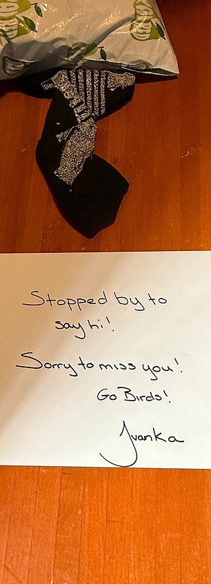 Trump got a tour of the Eagles' team facility with her son's flag football team