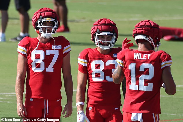 Wiley (right) backs up Travis Kelce (left) as one of the Kansas City Chiefs tight ends
