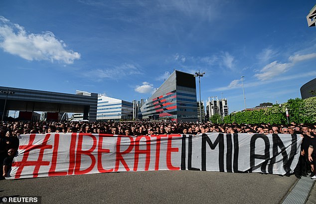 The protests were followed by a long statement, urging owner Gerry Cardinale to sell the club