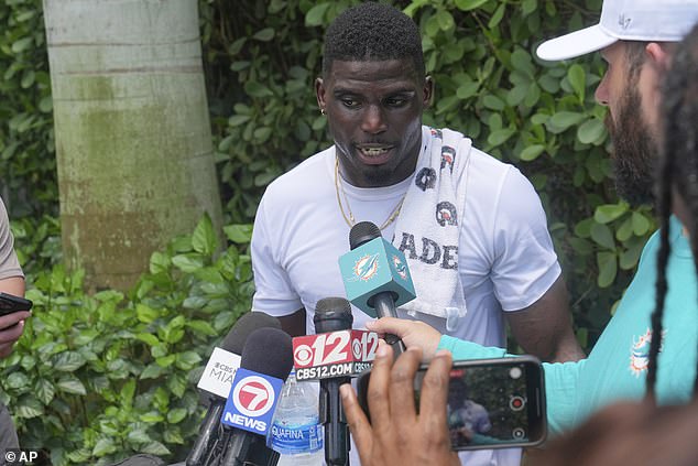 Tyreke Hill was among the attendees this week as the Dolphins went through OTAs in Miami