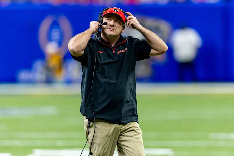 Georgia Bulldogs head coach Kirby Smart.© Stephen Lew-Imagn Images