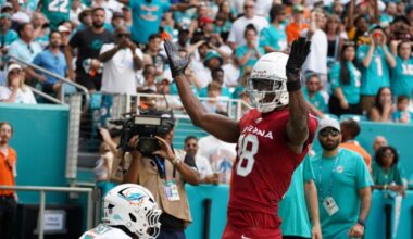 Arizona Cardinals WR Marvin Harrison Jr. blows kiss (Jeremy Schnell/Arizona Sports)...