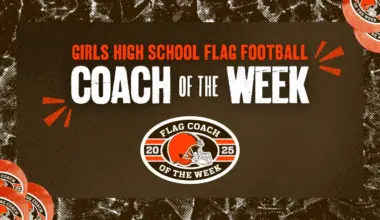 Cleveland Browns Girls' Flag Football Coach of the Week Award winners