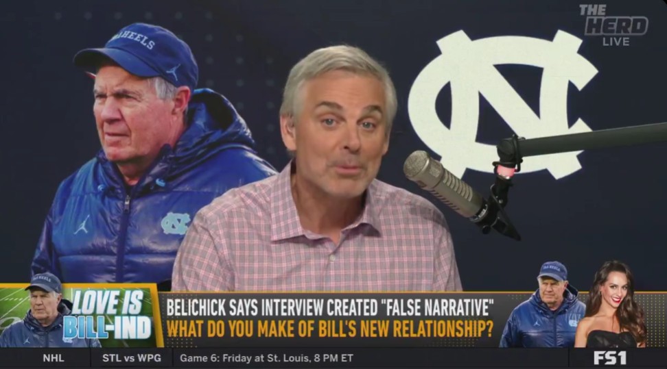 Colin Cowherd shares opinions on Bill Belichick, Jordon Hudson