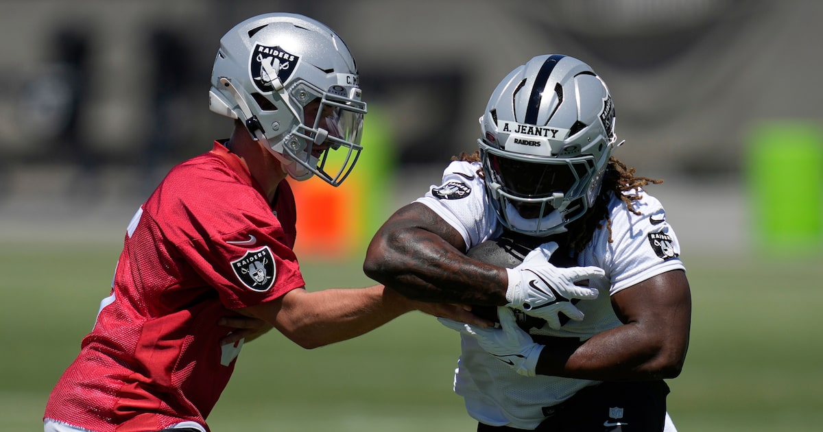 Ashton Jeanty practices for first time as Raiders hope he’s answer to rushing problems