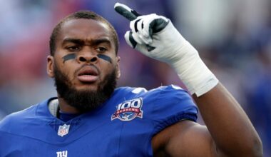 Former Alabama All-American Evan Neal working at new spot for New York Giants