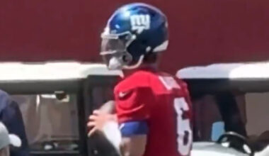 NFL fans spot Jaxson Dart's 'extremely rare' trick New York Giants new quarterback performs before throwing ball