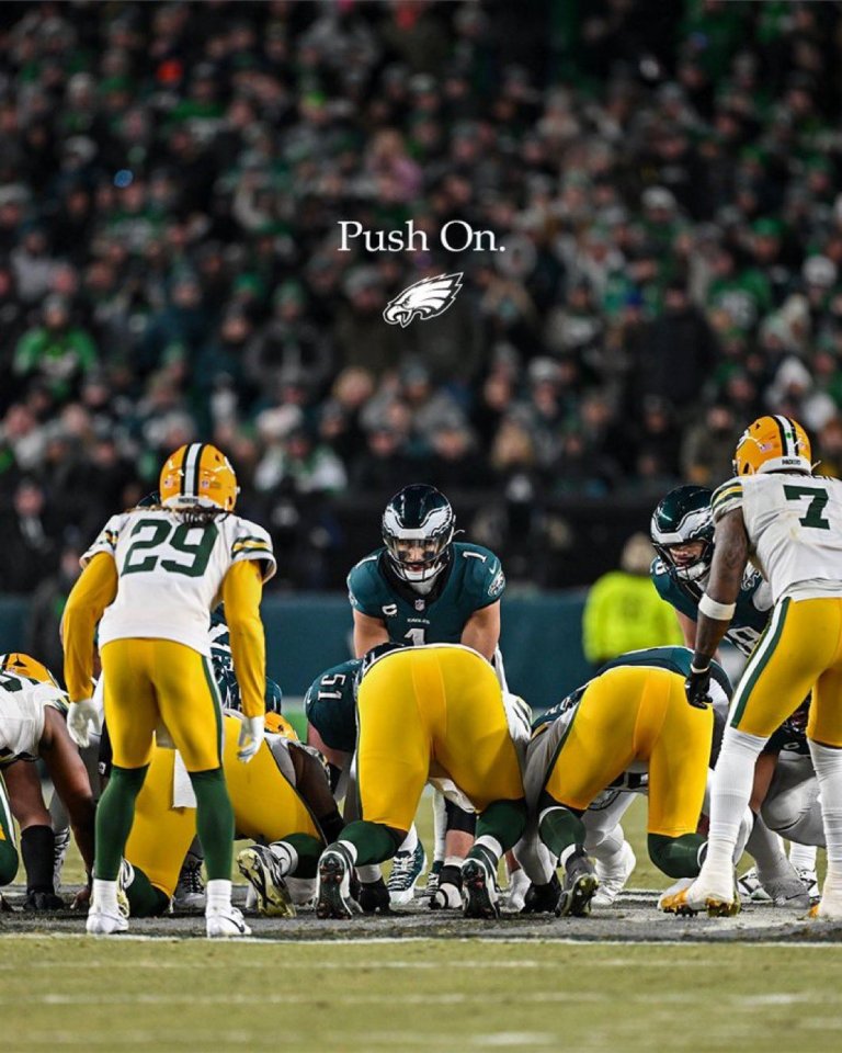 The Eagles celebrated the survival of their play by urging players to 'Push On'
