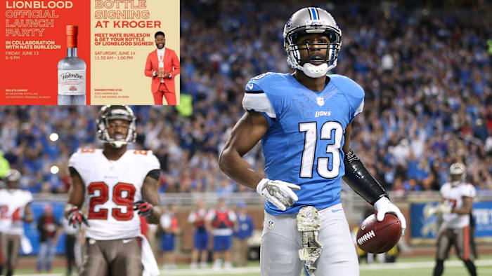 Former Detroit Lions star Nate Burleson partners with Valentine Distilling for LionBlood Vodka release