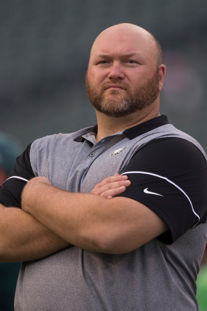Joe Douglas with the Eagles in 2018.