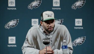 Dallas Goedert says he’s “super stoked to be back” with the Eagles